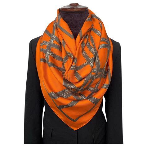 hermes scarf orange